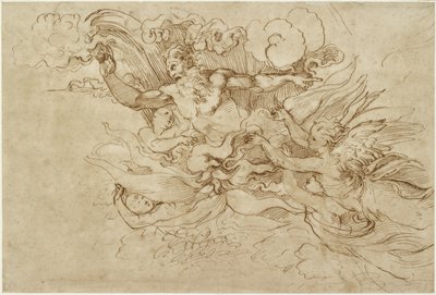 Study for God appearing to Moses by Raffaello Sanzio Raphael